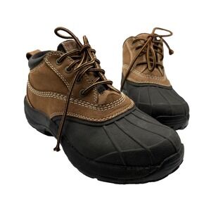 LL Bean Duck Bootie Women's Size 8.5‎ Black Tan Waterproof Rain Hunting Shoe